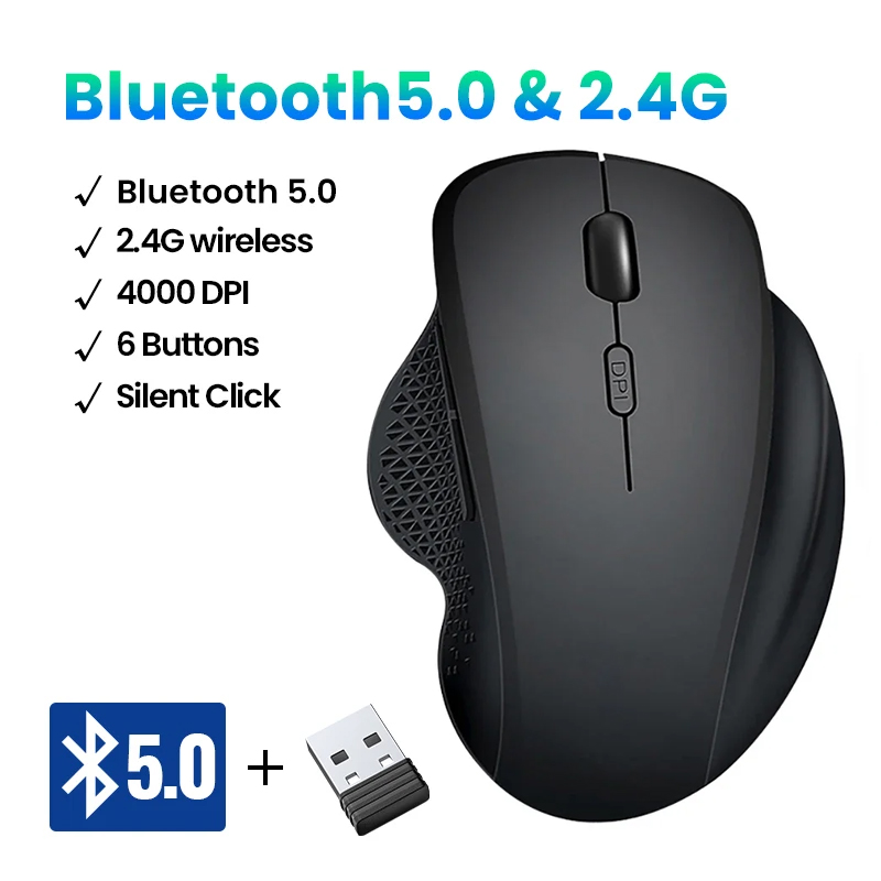 Pc Gaming Gta 6 - Wireless Mouse Rechargeable Bluetooth Mouse 1600DPI