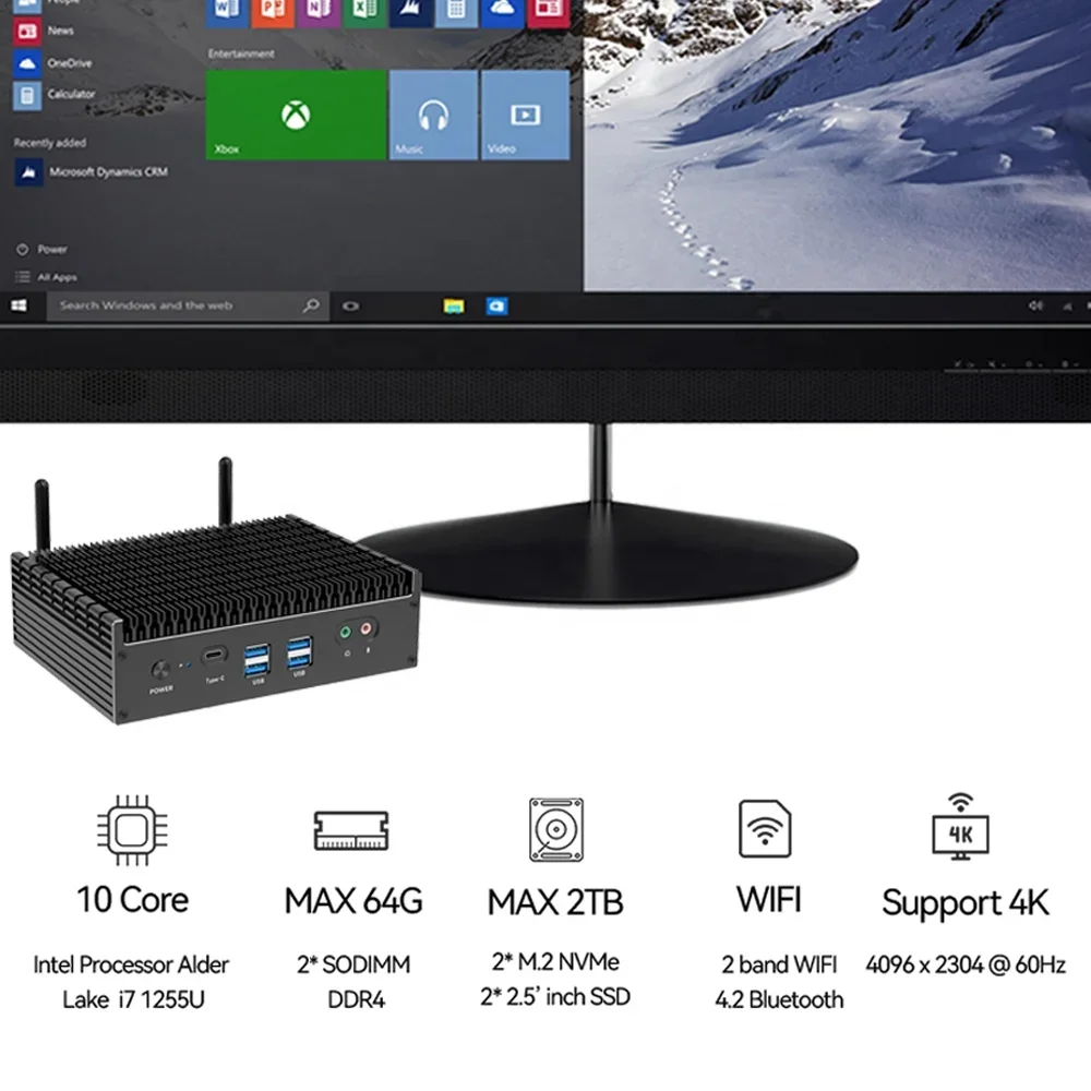 NEW Fanless Mini Gaming PC Bar - Pc Gaming I3 评论和价格