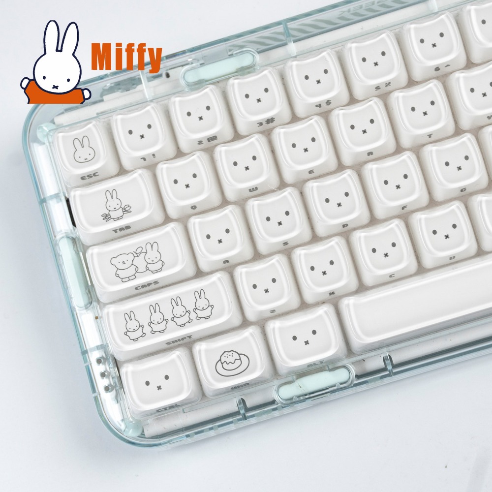 Kawaii Miffy Keycaps Cute Rabb - Pc Gaming Aesthetic 评论和价格