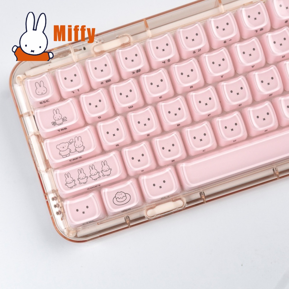 Kawaii Miffy Keycaps Cute Rabb - Pc Gaming Aesthetic 评论和价格