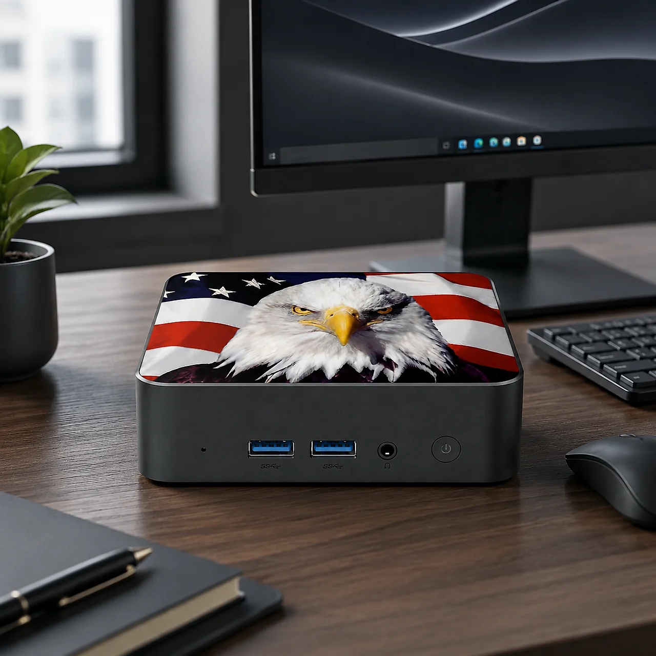 Slim Canada Flag Mini Desktop  - Pc Gaming Usa 评论和价格
