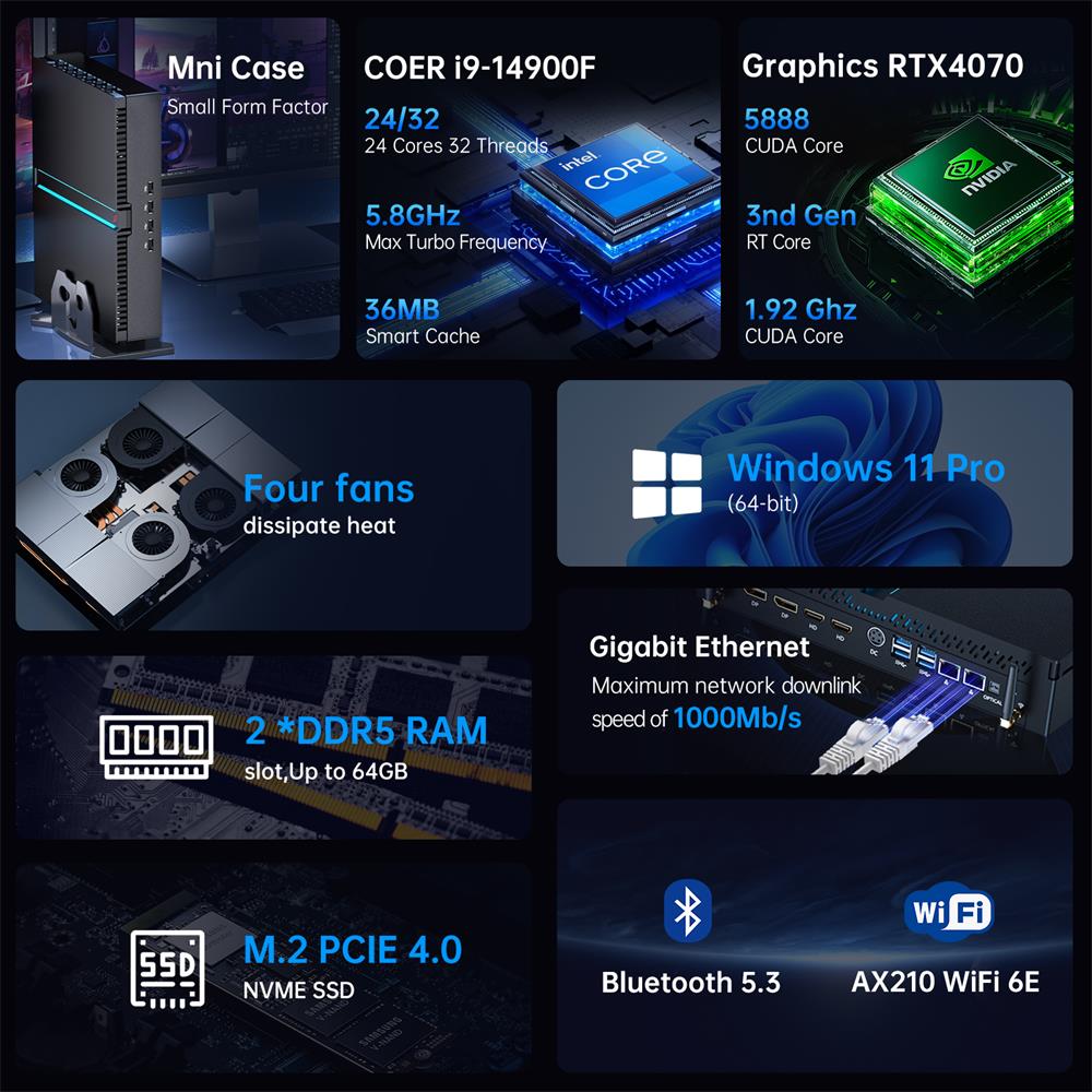 Msecore MV300 14th Intel Core  - Pc Gaming Intel Core I7 评论和价格