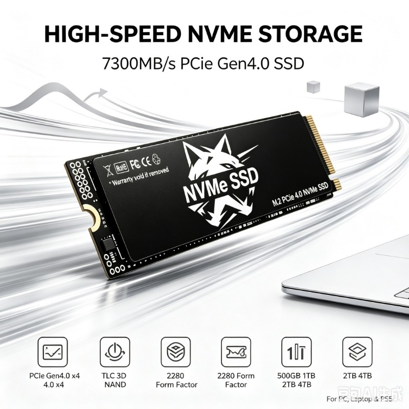 HS M.2 NVMe SSD 7300MB/s TLC 3 - Pc Gaming Second 评论和价格