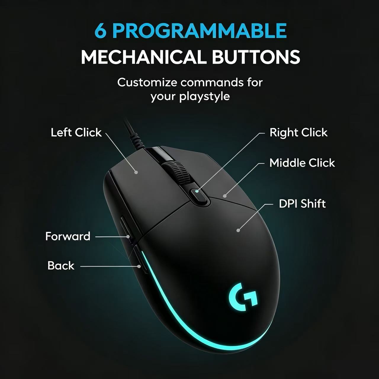 Logitech G102 LIGHTSYNC Wired  - Pc Gaming Logitech 评论和价格