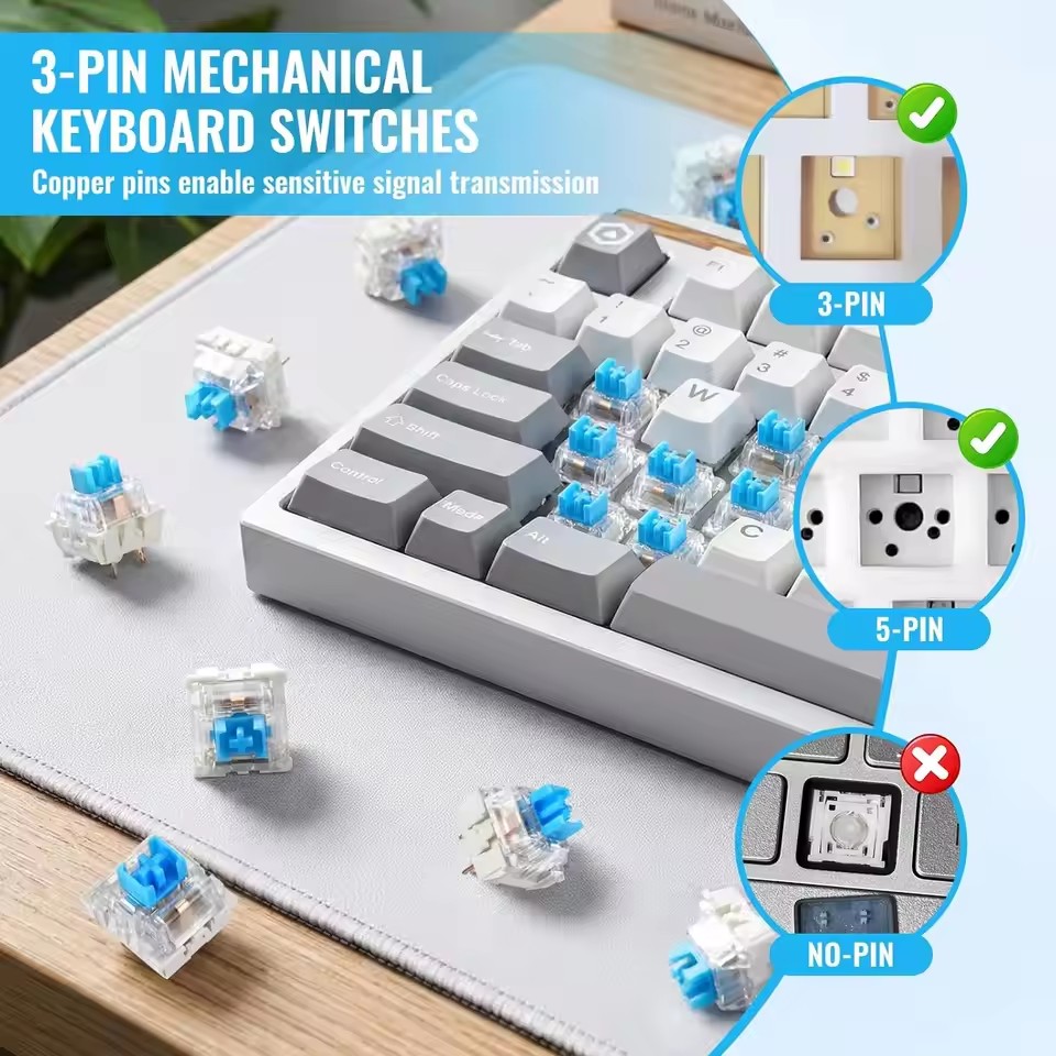 10-30Pcs 3 Pin Blue Red Brown  - Mechanical Keyboard 评论和价格