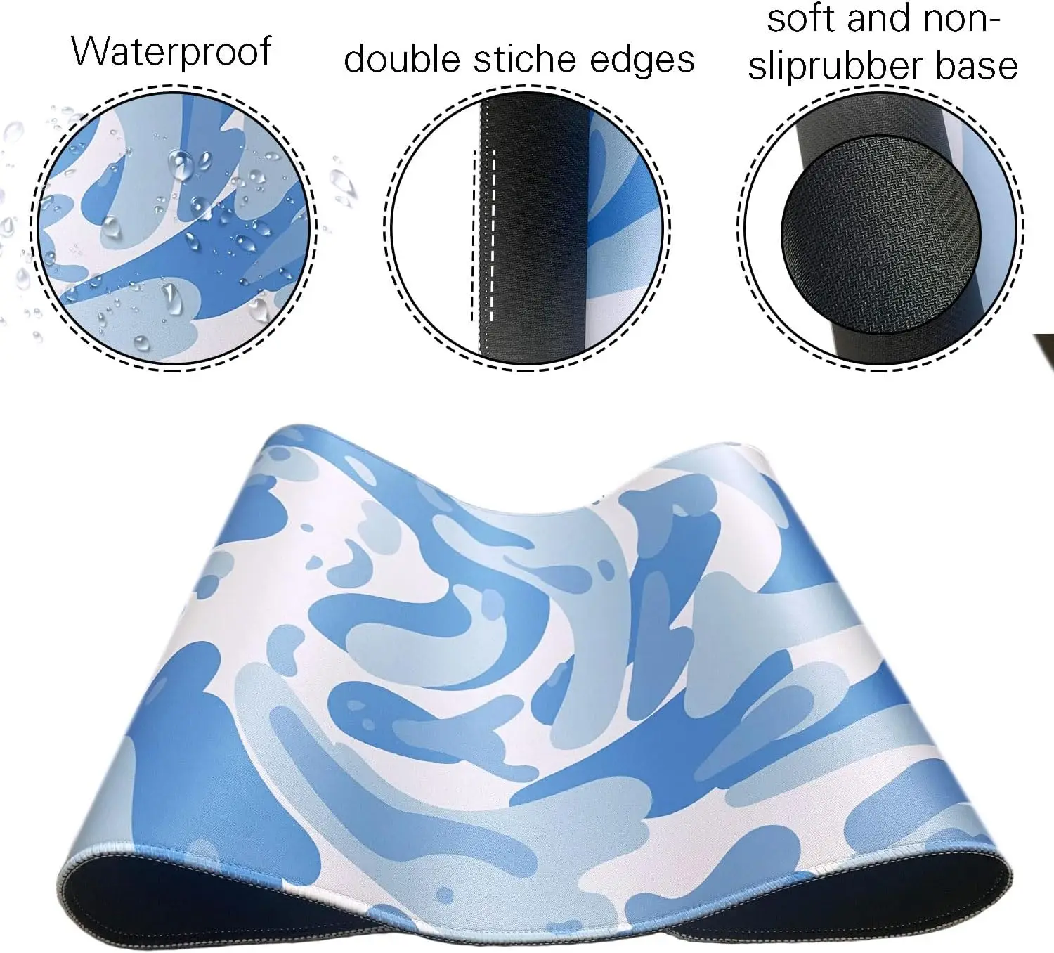 Light Blue Camo Swirl Pattern  - Rgb Mousepad 评论和价格