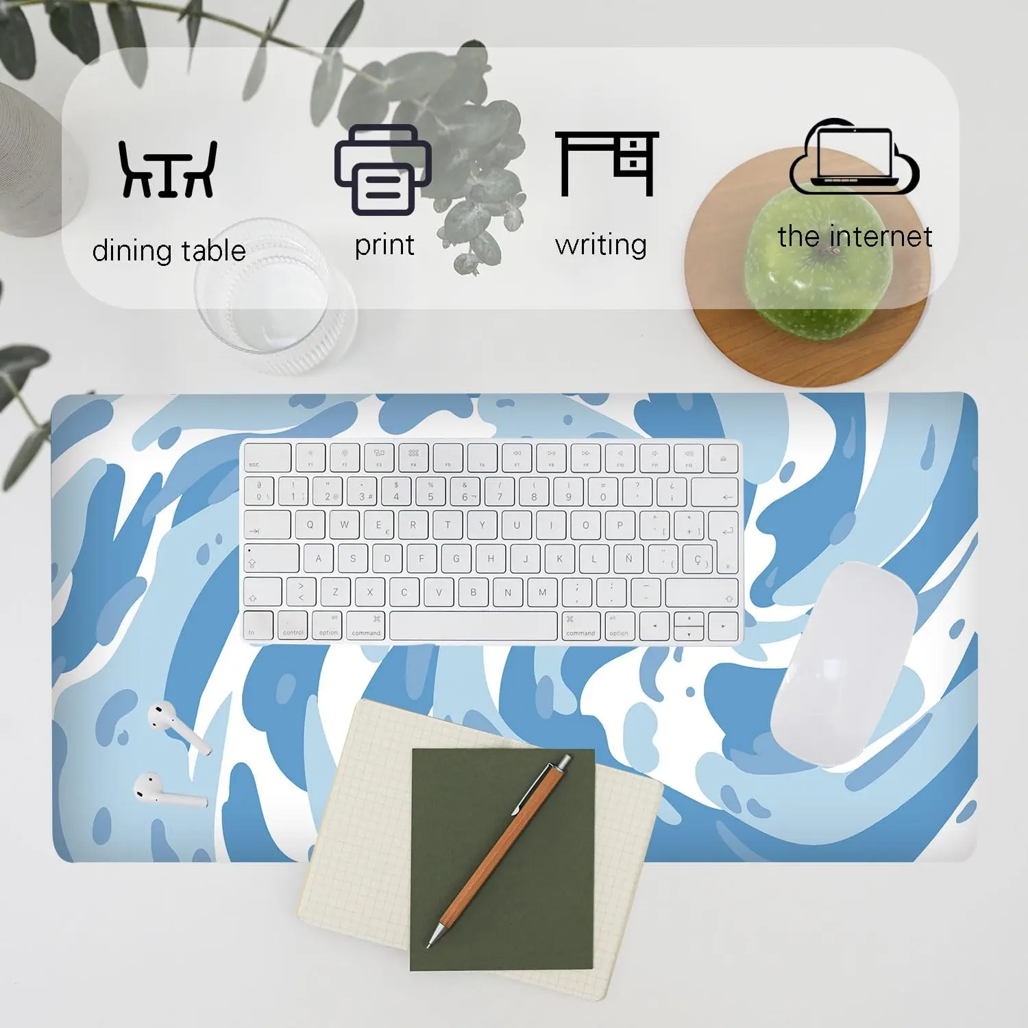 Light Blue Camo Swirl Pattern  - Rgb Mousepad 评论和价格