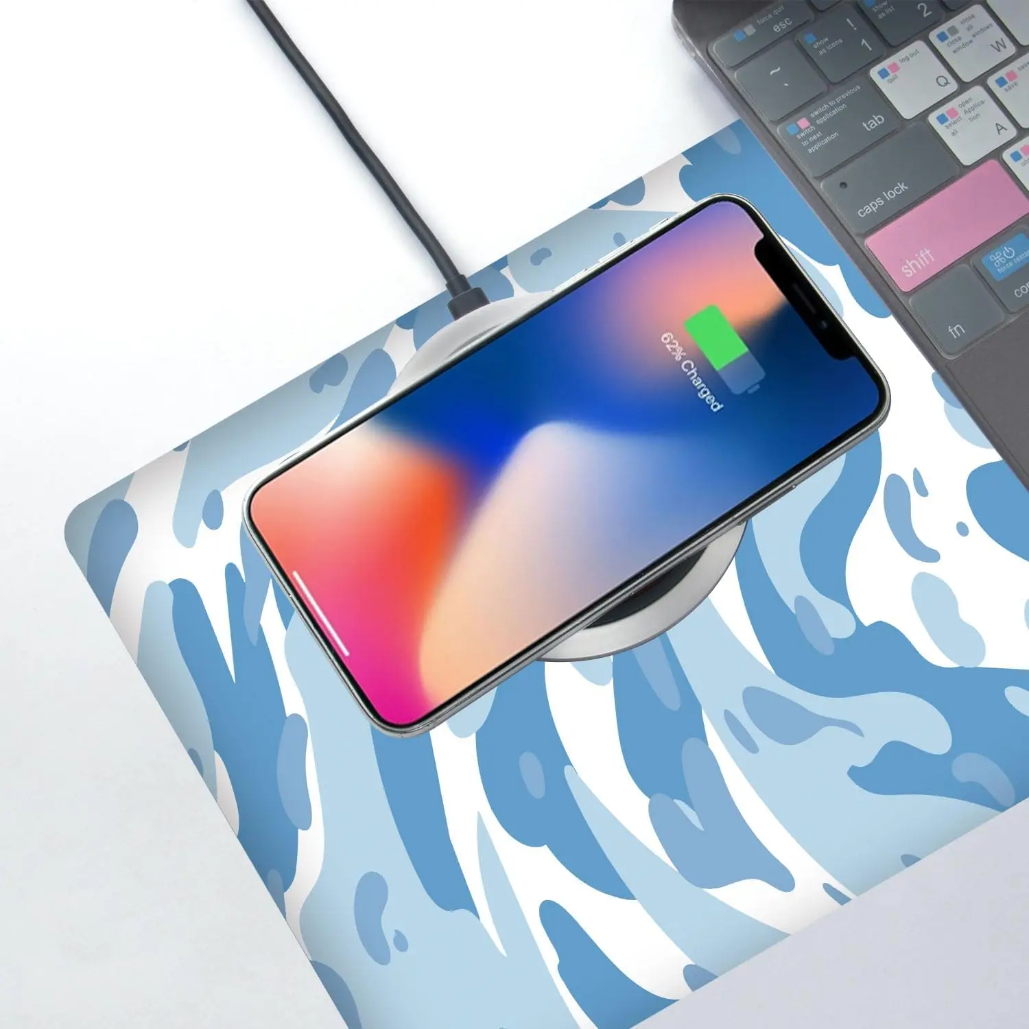 Light Blue Camo Swirl Pattern  - Rgb Mousepad 评论和价格