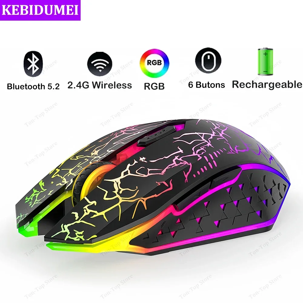 Bluetooth 5.2 Mouse RGB 2.4G W - Pc Gaming Hp 评论和价格