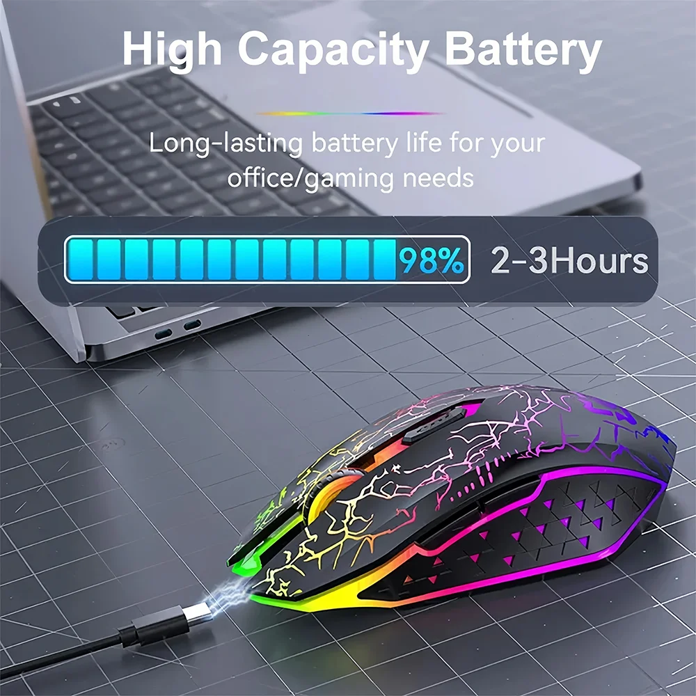 Bluetooth 5.2 Mouse RGB 2.4G W - Pc Gaming Hp 评论和价格