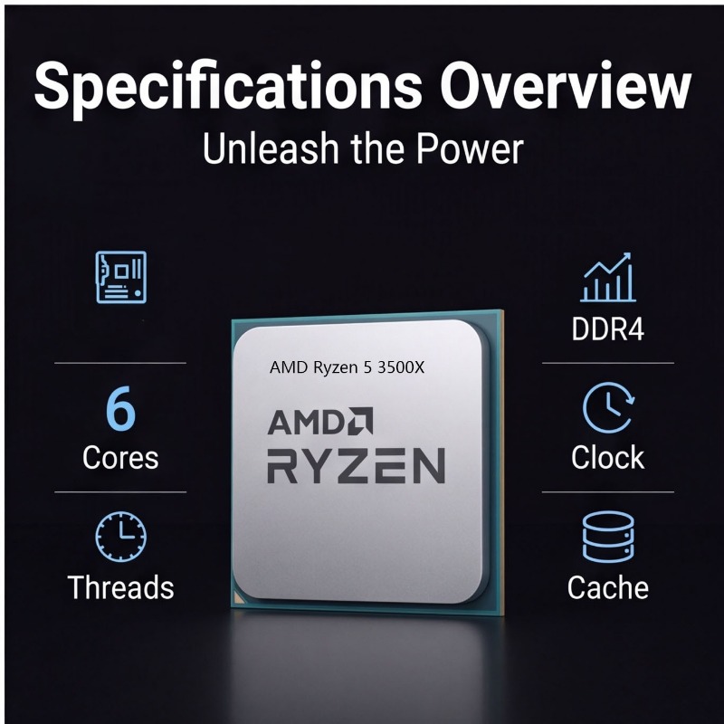 AMD Ryzen 5 3500X Desktop CPU  - Pc Gaming Gta 6 评论和价格