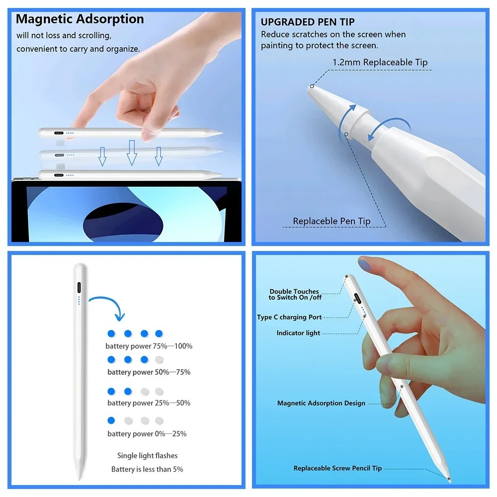 Stylus Pen for Apple Pencil LE - Pc Gaming Hp 评论和价格