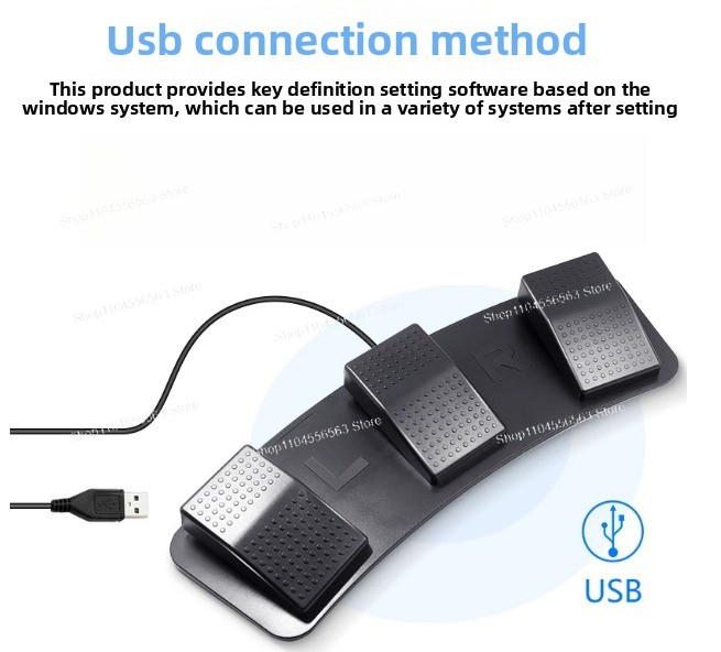 USB 3-Pedal Foot Switch Progra - Usb Foot Pedal Gaming 评论和价格