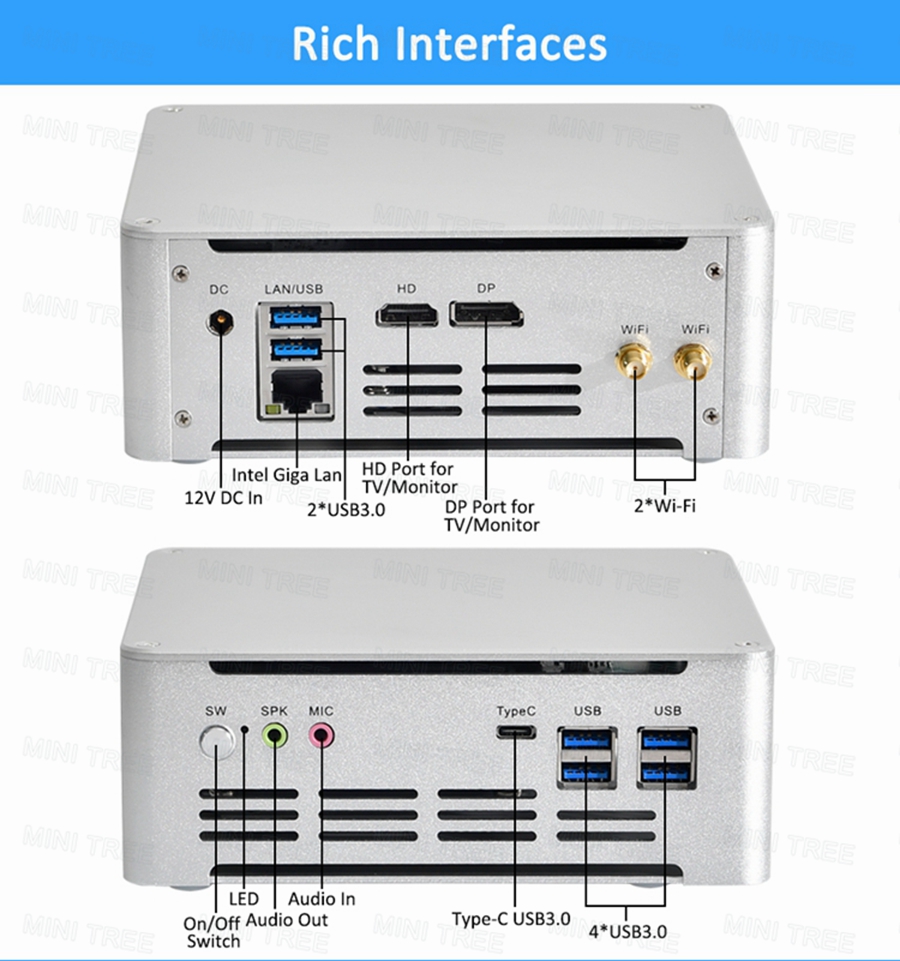 Win11 Mini PC Cube 13Th Gen Co - Pc Gaming Intel Core I7 评论和价格
